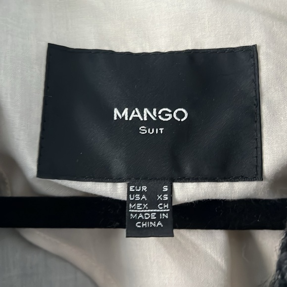 Mango Chevrons black wool coat - Picture 3 of 5